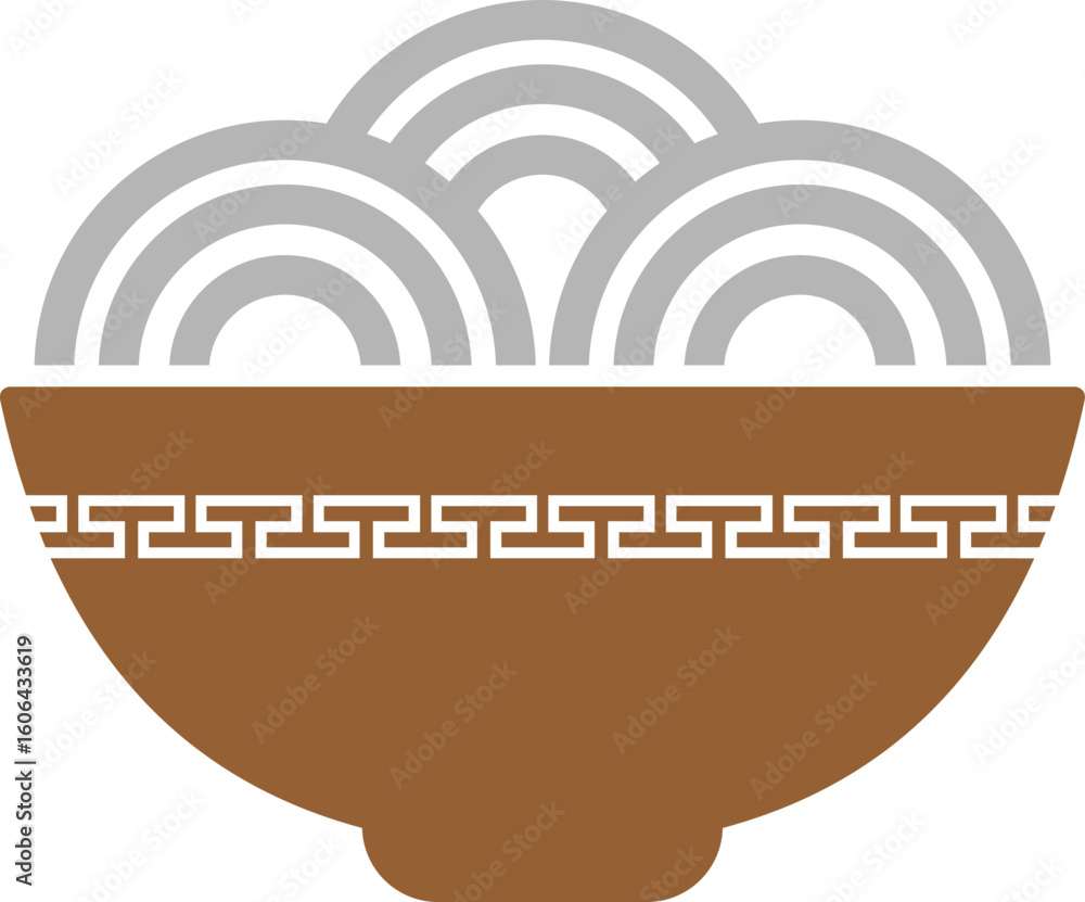 Obraz premium 국수 그릇 아이콘