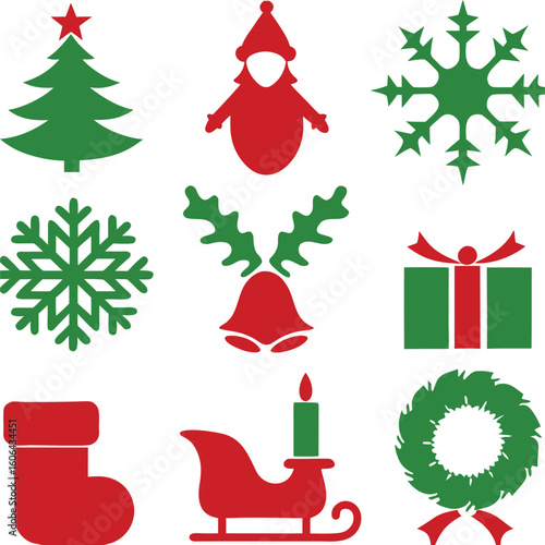 Christmas Ornament Set with Colorful Flair