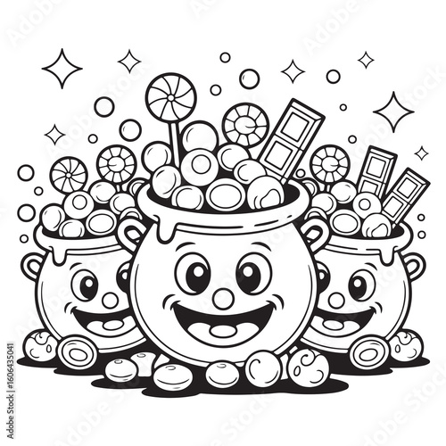 Halloween Sweet Candy Coloring Pages For Adults