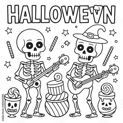 Halloween Sweet Candy Coloring Pages For Adults