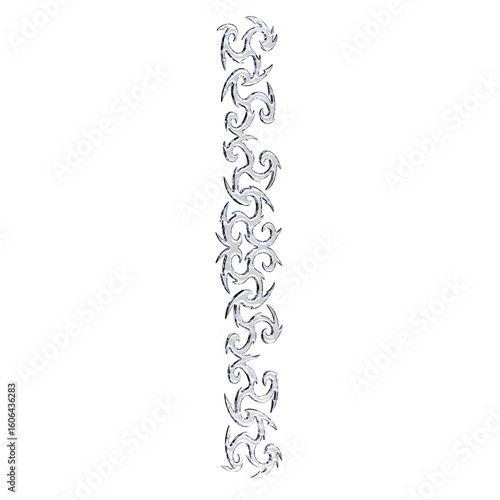 Cyber Tribal Chrome Symbol with Element