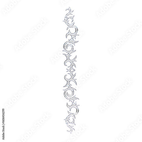 Cyber Tribal Chrome Symbol with Element