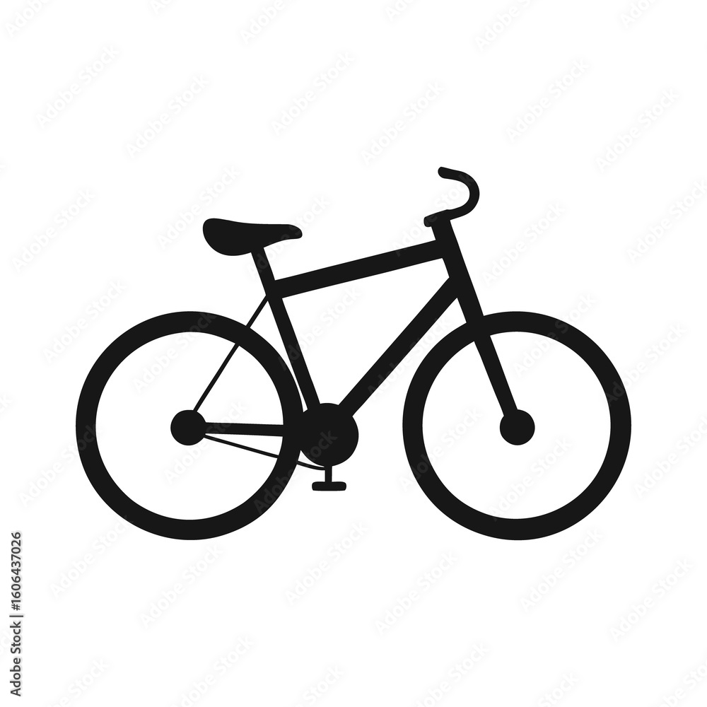 silhouette of bicycle silhouette of bicycle