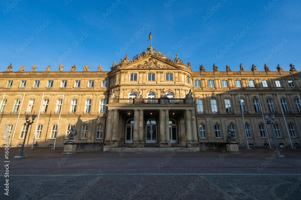 Fototapeta premium Historic Atmosphere at Schillerplatz in the Heart of Stuttgart, Germany