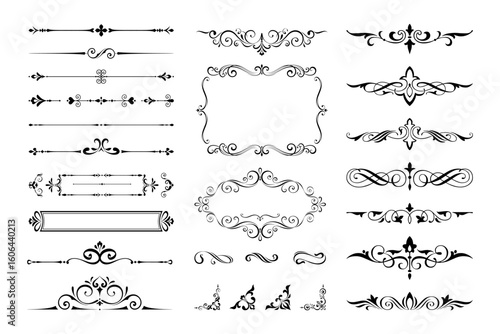 various ornamental divider design elements