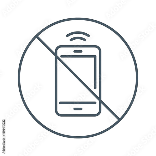 Medical center no cell phones sign icon transparent background