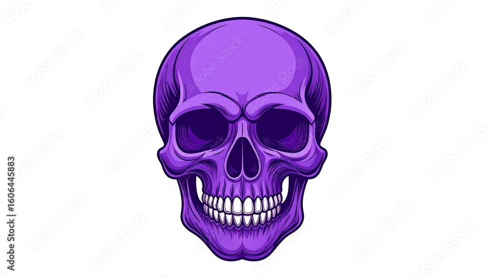 Obraz premium Purple skull graphic