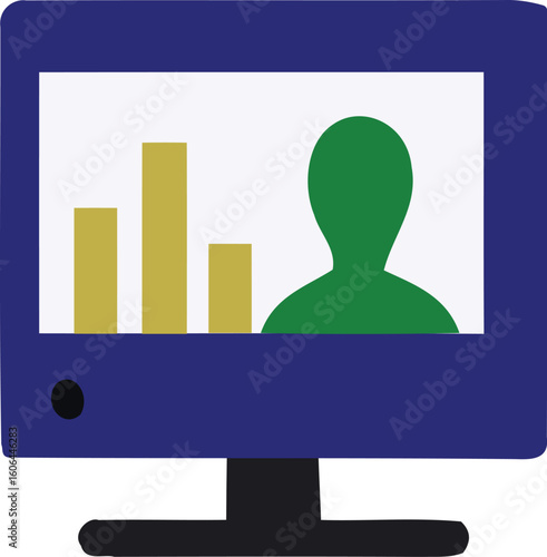 News Broadcast On Computer Screen