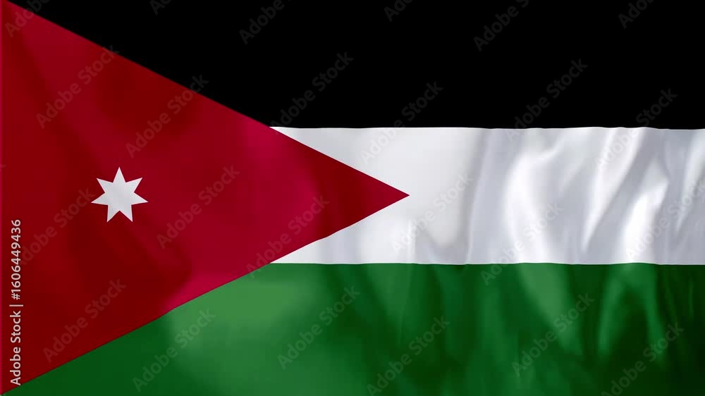 Jordan Flag Waving Motion Animation 4K Jordan Flag Waving Motion Animation 4K