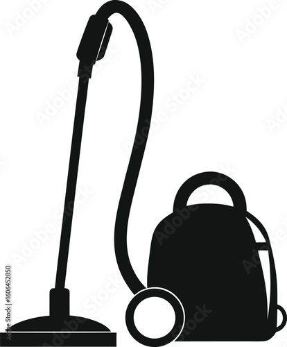 Black silhouette of a vacuum cleaner 