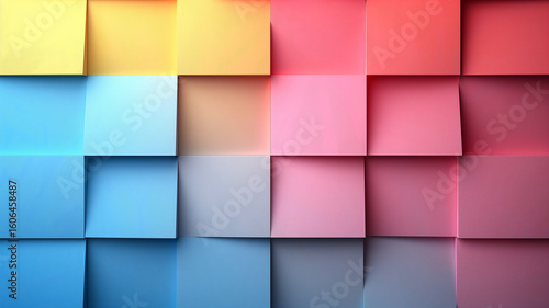 Minimalist Pastel Geometric Pattern – Interlocking Triangles & Squares