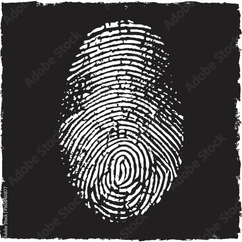 Fingerprint icon. Authorization. Concept of cyber security stock illustration