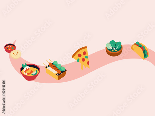 world cuisine food from many countries parts of the world representing diverse cuisines and cultures