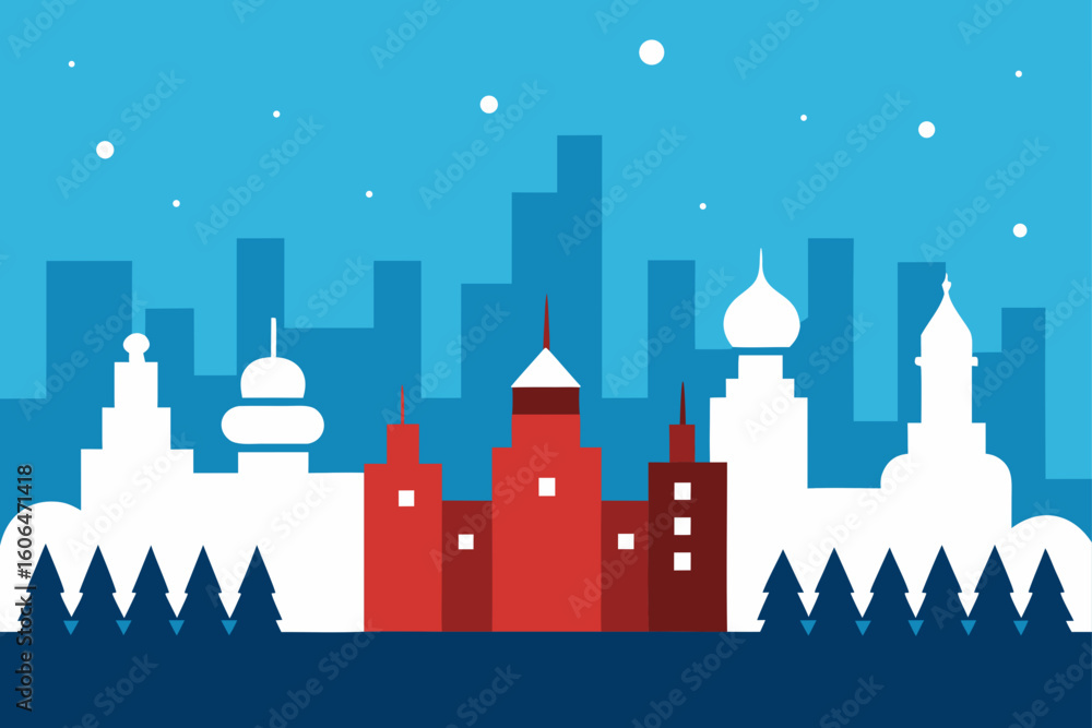 Fototapeta premium vector illustration of city