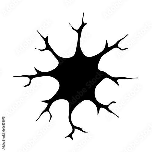 Black and White Depiction of a Spooky Crack in the Surface