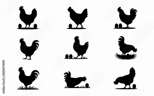 farm animals silhouettes