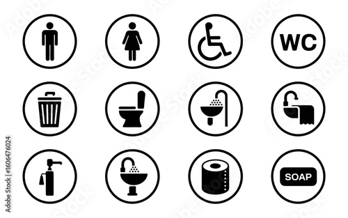 black and white icons