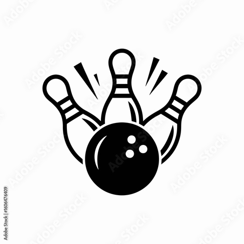 bowling ball and pins