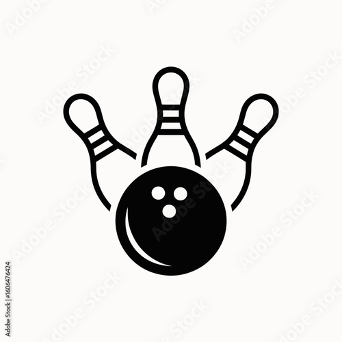 bowling ball and pins