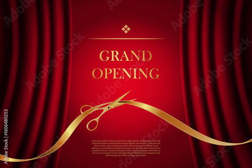 grand opening background, company design template, business.