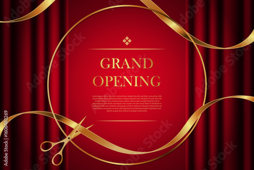 grand opening background, company design template, business.