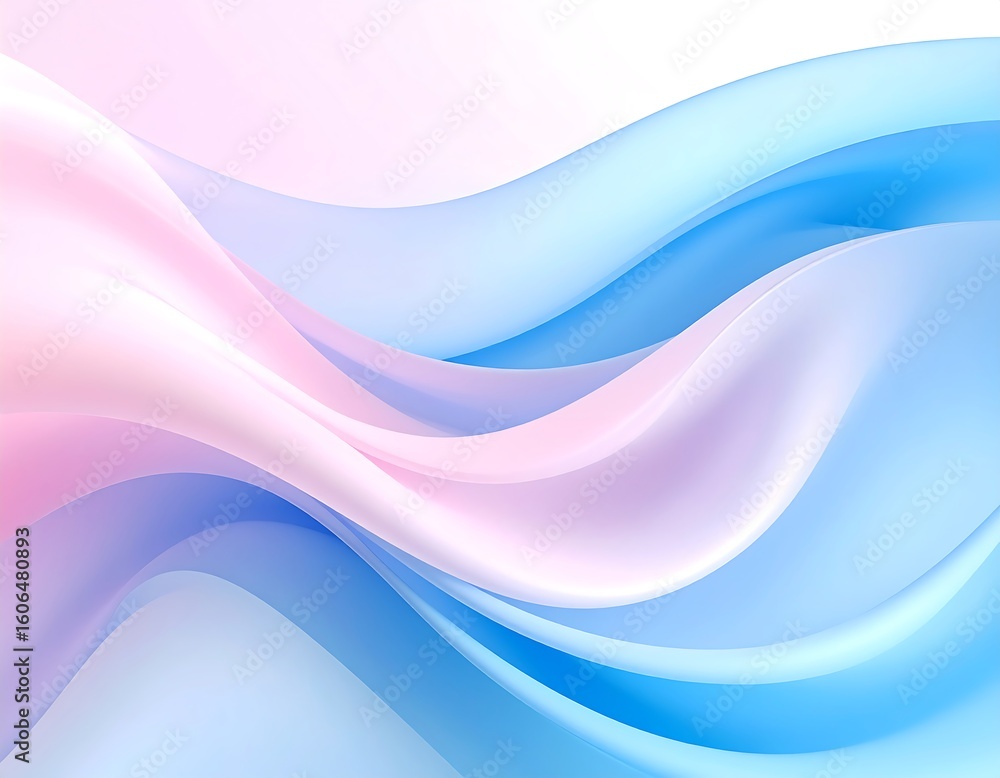 Fototapeta premium Abstract flowing pastel waves (2)