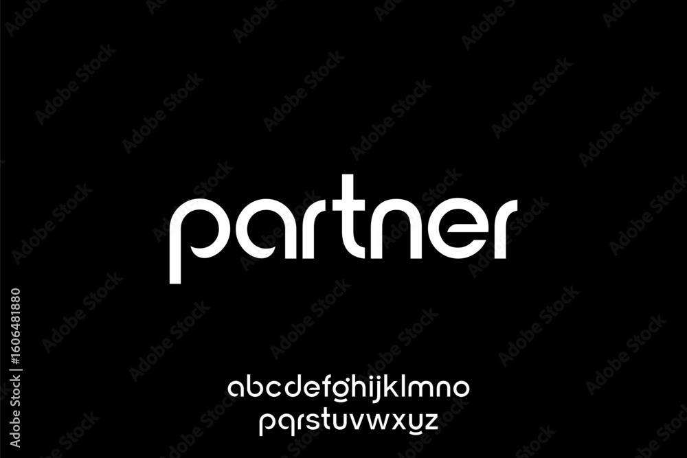 Obraz premium Partner font lettering typeface design