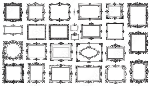 Collection of ornate picture frames