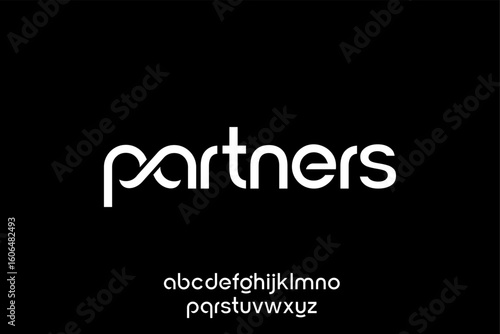White Modern Font on Black Background