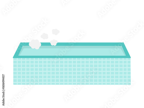 銭湯　温泉　風呂　湯船　浴槽　イラスト