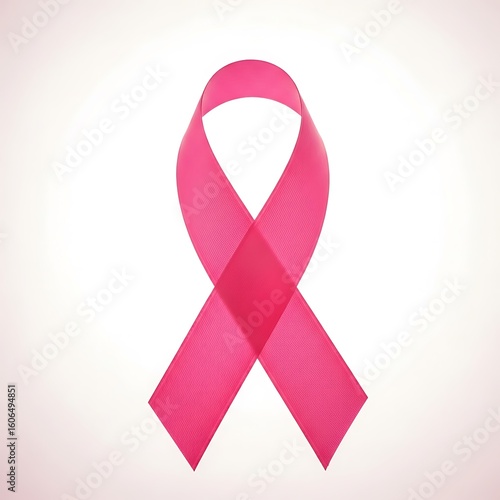 Pink ribbon awareness symbol.