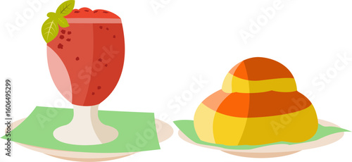 Granita siciliana vector illustration