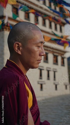 Peaceful Tibetan Monk Loop Video