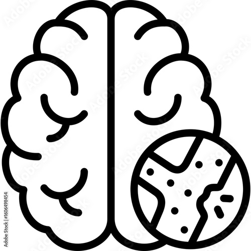 stroke icon illustration design with outline