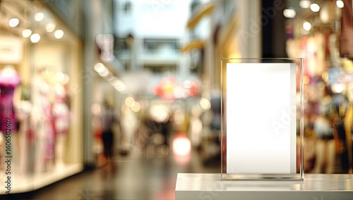 Wallpaper Mural Blank acrylic sign in a shopping mall. Torontodigital.ca