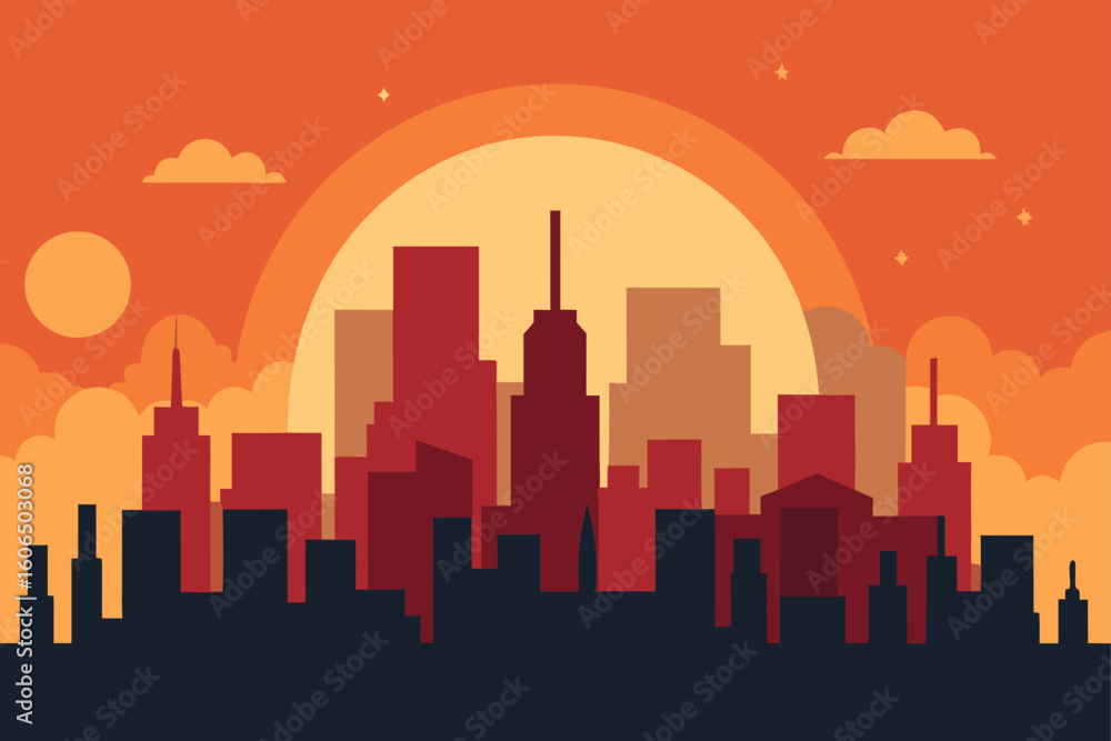 Fototapeta premium city skyline at night