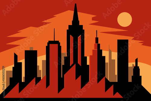 chicago skyline illustration