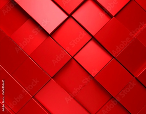 Abstract geometric pattern of overlapping red squares