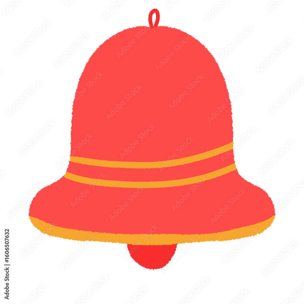Fototapeta premium christmas bell isolated on white