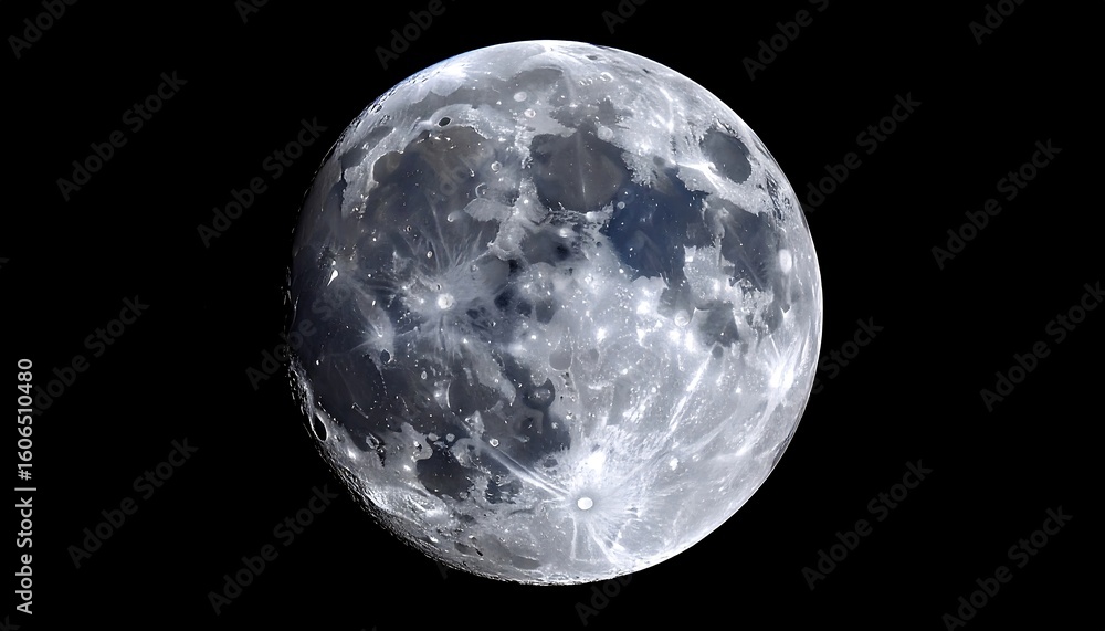 Obraz premium Full moon, detailed surface texture