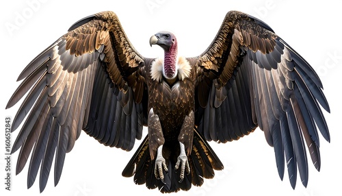 A majestic vulture in flight