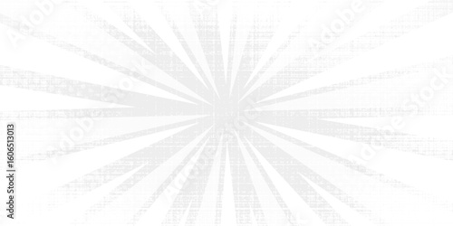abstract gray white sun rays, retro styled comics book texture background, halftone illustration, pop art concept