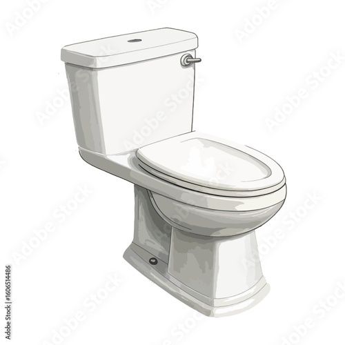Elegant Toilet Illustration A Clean and Minimalist Design Perfect for Bathroom Decor and Plumbing Visuals or Educational Materials on Sanitation