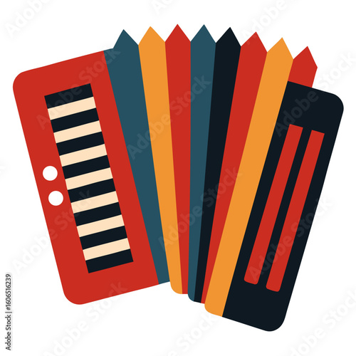 Accordion  
icon featuring beer, pretzels, and Bavarian elements. Perfect for party themes and German festival designs.