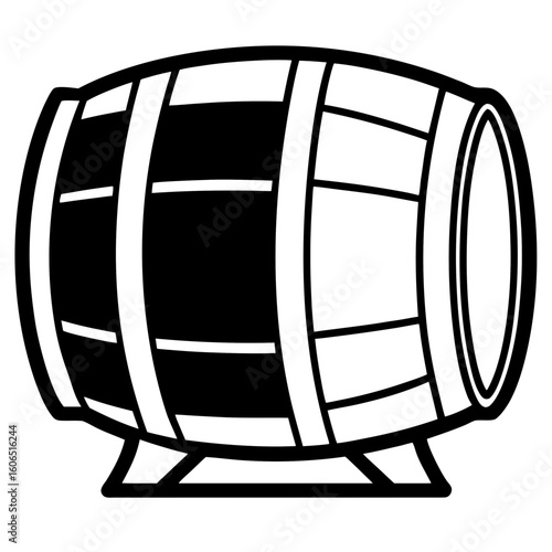 Beer Barrel  
icon featuring beer, pretzels, and Bavarian elements. Perfect for party themes and German festival designs.