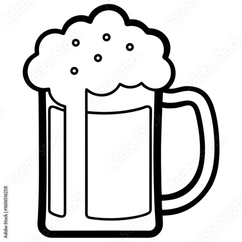  Beer Mug 
icon featuring beer, pretzels, and Bavarian elements. Perfect for party themes and German festival designs.
