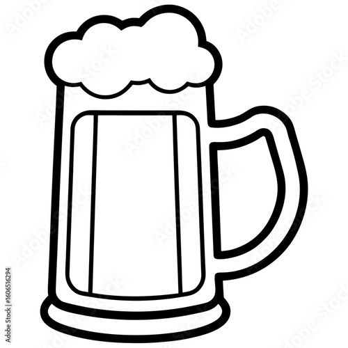 Beer Stein  
icon featuring beer, pretzels, and Bavarian elements. Perfect for party themes and German festival designs.