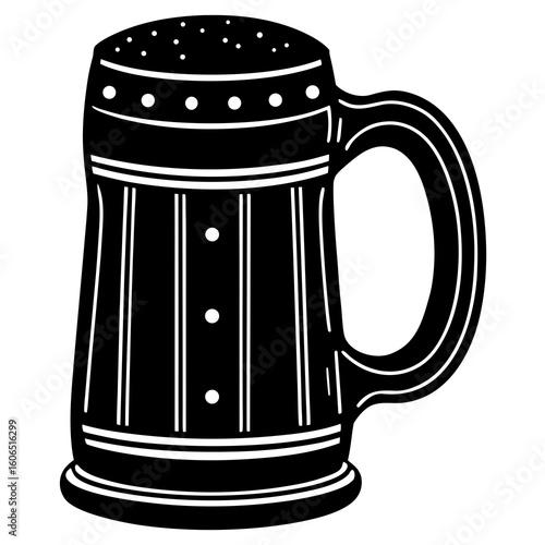 Beer Stein  
icon featuring beer, pretzels, and Bavarian elements. Perfect for party themes and German festival designs.