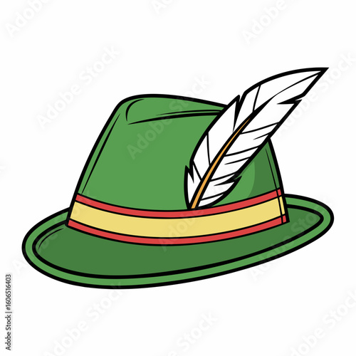 German Hat  
icon featuring beer, pretzels, and Bavarian elements. Perfect for party themes and German festival designs.