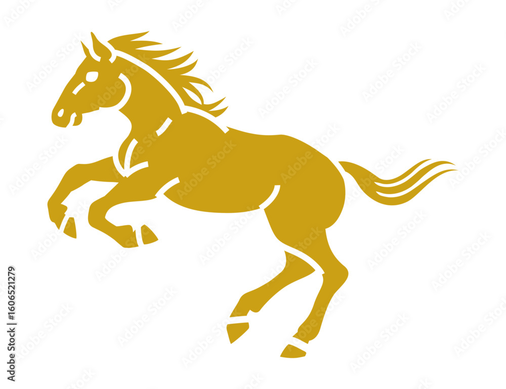 Fototapeta premium Leaping Horse – Year of the Horse 2026 Zodiac Symbol